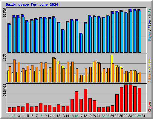 Daily usage for June 2024