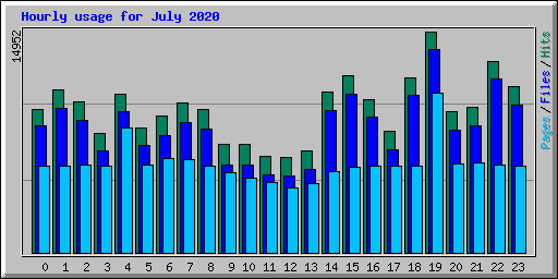 Hourly usage for July 2020