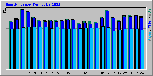 Hourly usage for July 2022