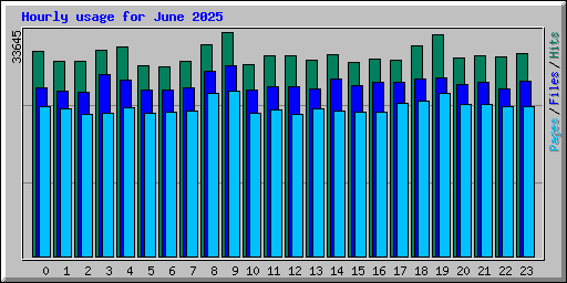 Hourly usage for June 2025
