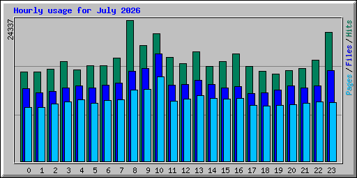 Hourly usage for July 2026